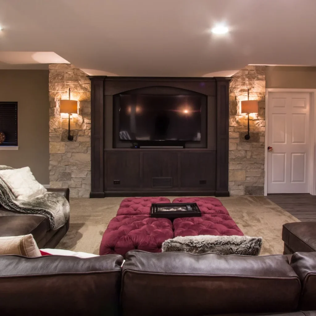 Basement Entertainment Room Remodeling