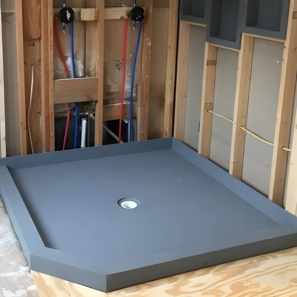 Custom Shower Base Installation X by MrImproveIt Remodeling in Mission, KS