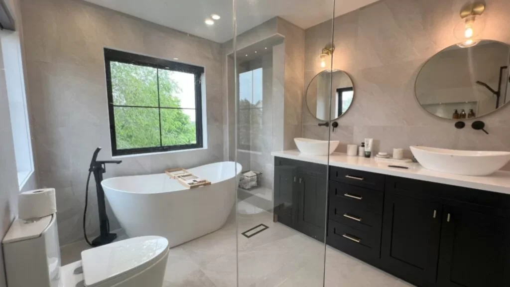 bathroom remodeling contractor completed work in Mission, Kansas.